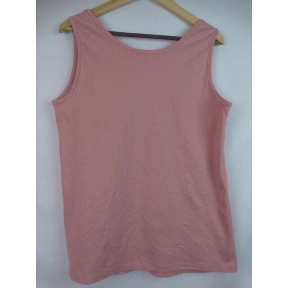Lands' End Womens Shirt Size 1X Pink Short Sleeve & Sleeveless Tank Top Lot of 2 - Picture 7 of 14